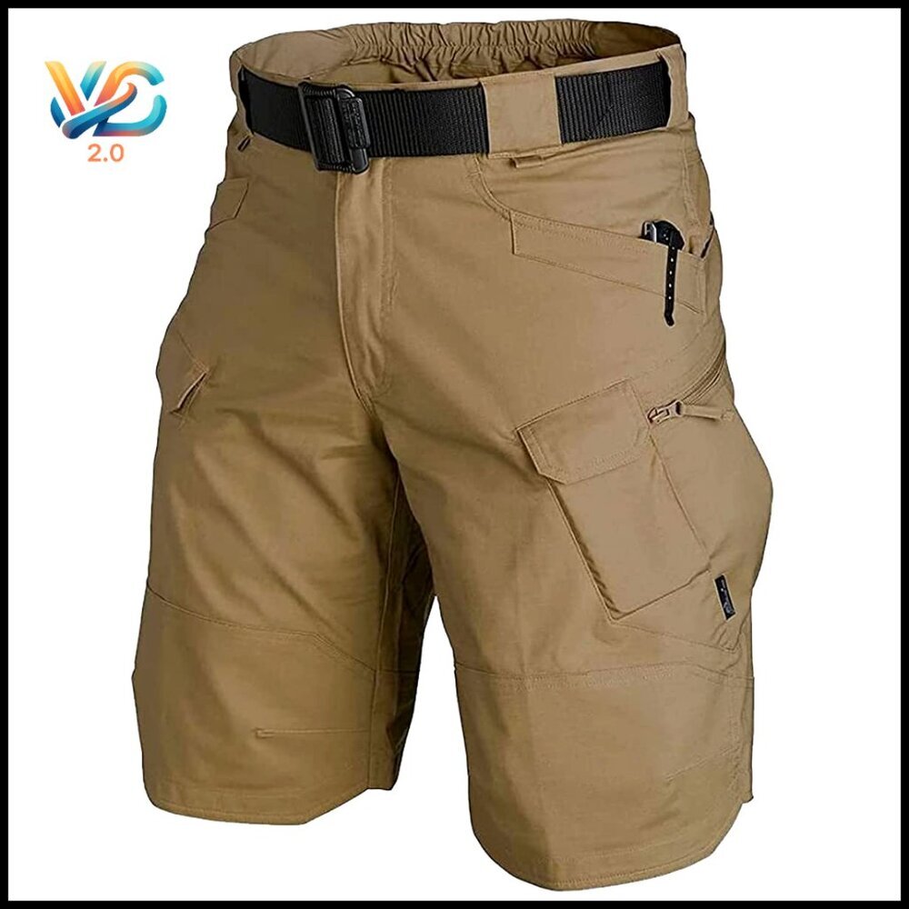 Men's 11" Tactical Cargo Shorts Waterproof‎ Quick Dry Hiking Fishing